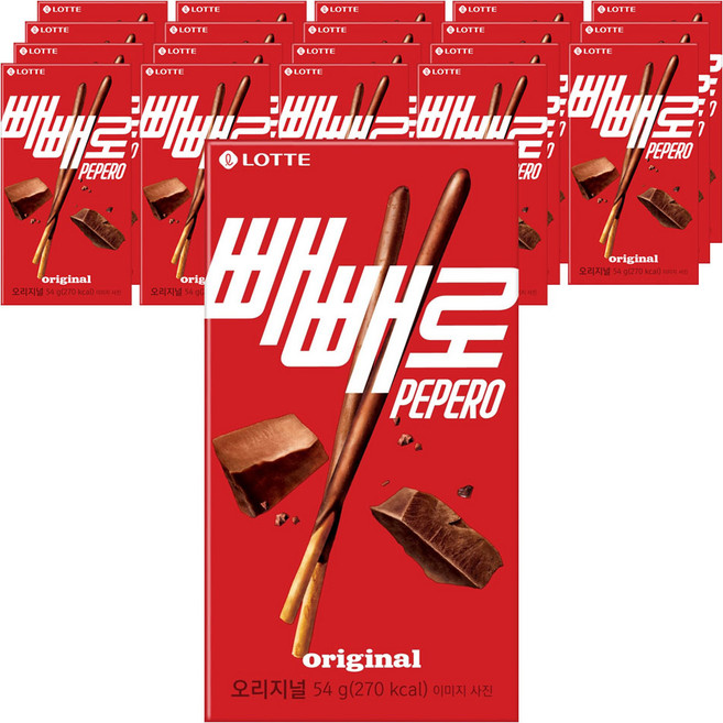 롯데웰푸드 빼빼로 초코, 54g, 20개