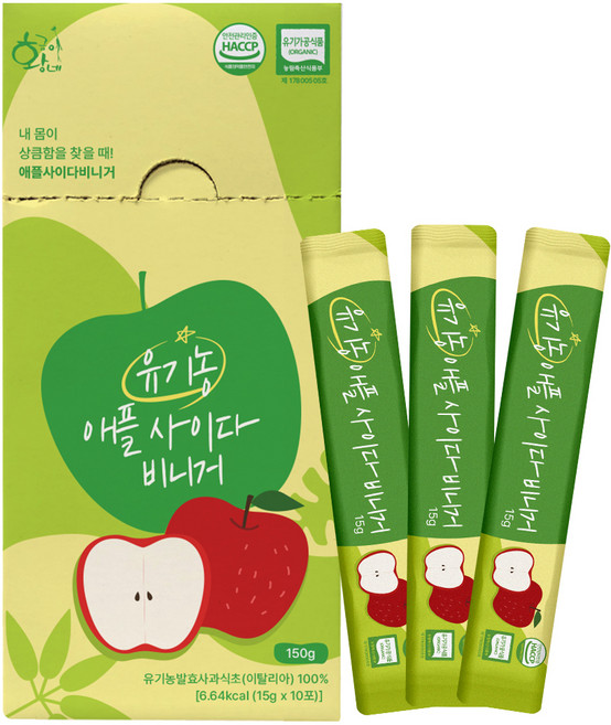 황금이네 유기농 애플 사이다 비니거 10p, 150g, 1개