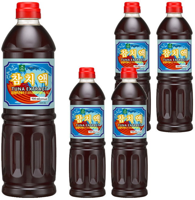 이엔푸드 참치액, 900ml, 5개