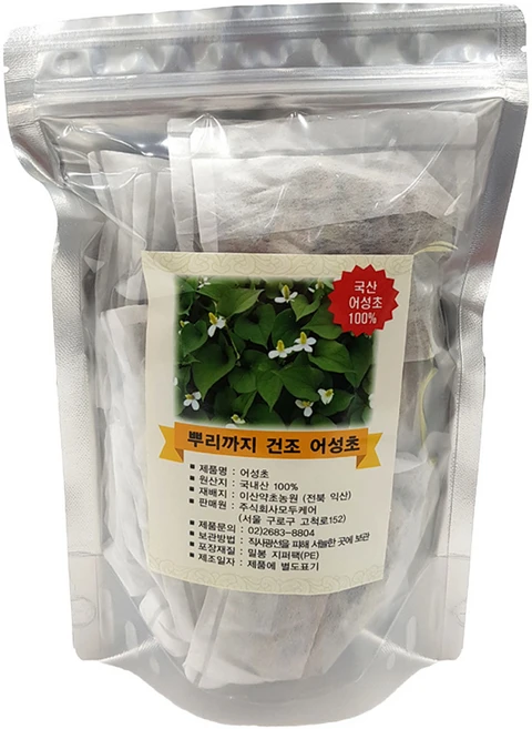 다나앙 뿌리까지 건조 어성초 목욕용 입욕제 티백, 5g, 8개 - 쿠팡