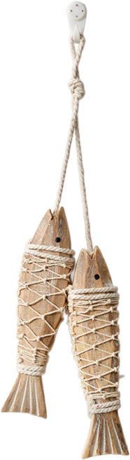 몽리코 개업선물 집들이 벽걸이 장식 액막이 명태 2p, 우드