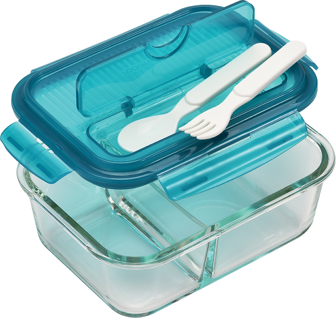 LocknLock 樂扣樂扣 oven glass 分隔玻璃保鮮盒 LLG447CLG-CHS GRN 8 1.1kg, 1個