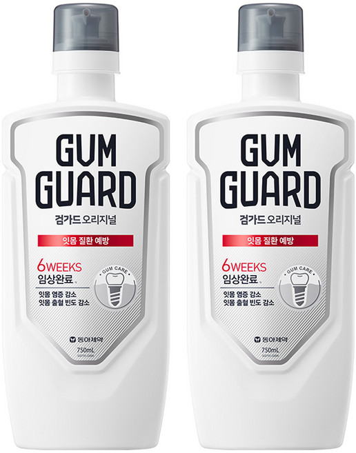 검가드 오리지널 구강청결제, 750ml, 2개