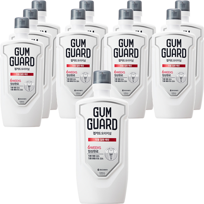 검가드 오리지널 구강세정제, 1.2L, 10개