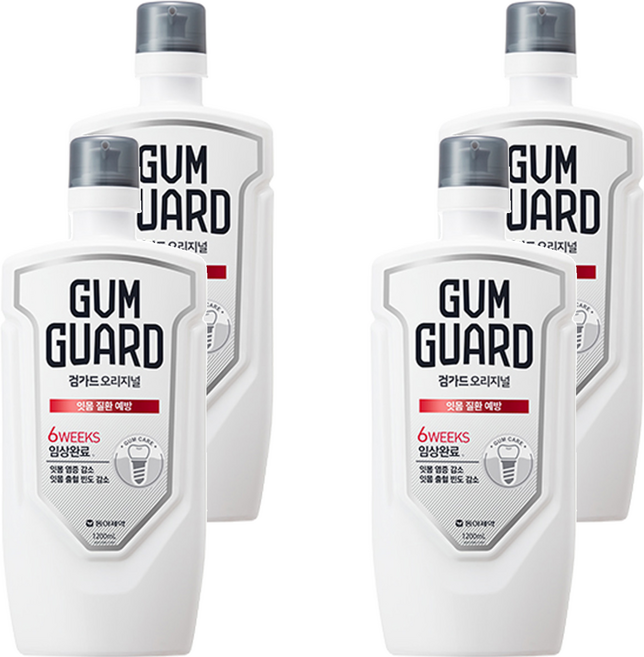 검가드 오리지널 구강세정제, 1.2L, 4개