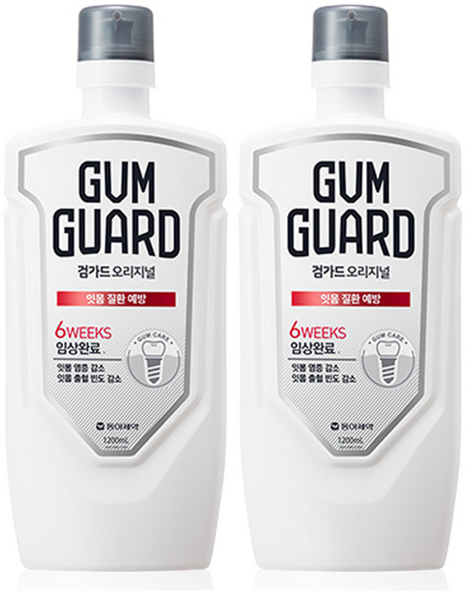검가드 오리지널 구강세정제, 1.2L, 2개