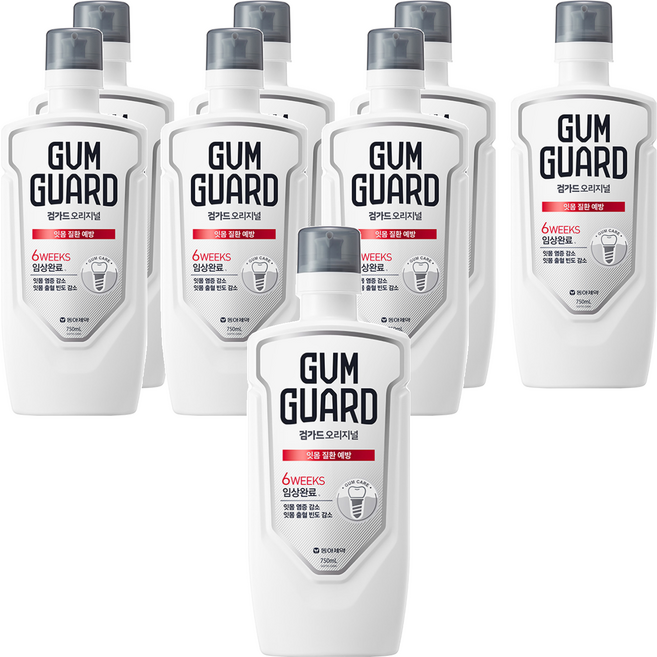 검가드 오리지널 구강청결제, 750ml, 8개