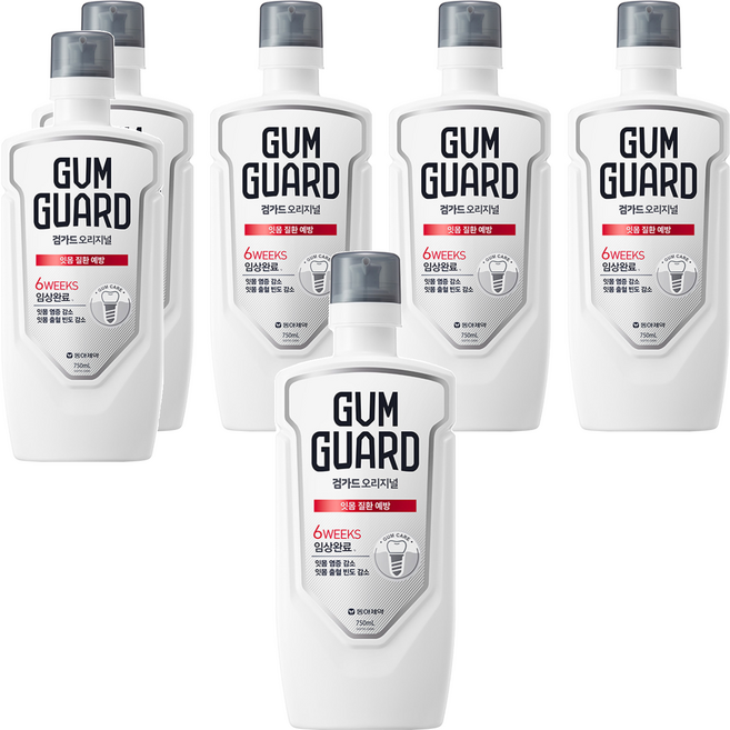 검가드 오리지널 구강청결제, 750ml, 6개