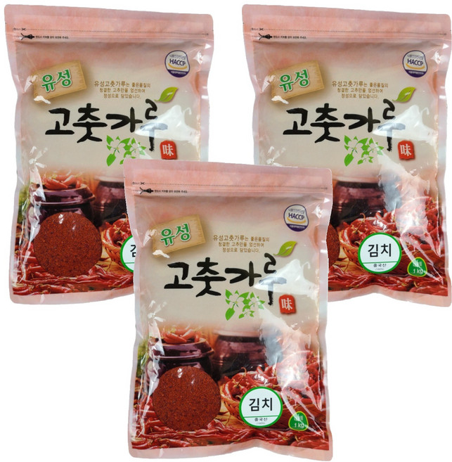 Yusong醃製泡菜用辣椒粉, 1kg, 3包