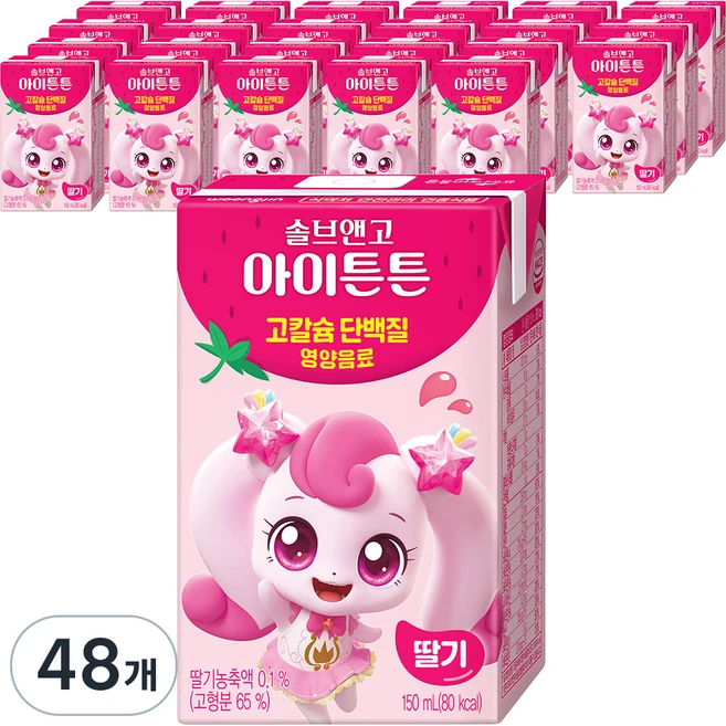 솔브앤고 아이튼튼 딸기, 150ml, 48개 - 쿠팡
