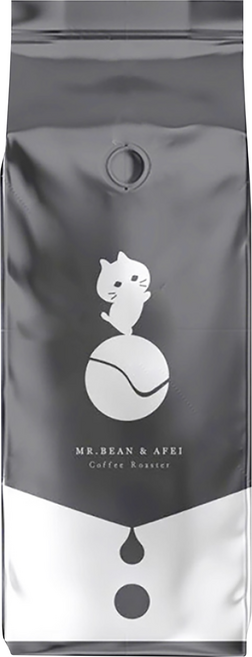 MR.BEAN&AFEI 豆豆先生與他的阿肥 濃郁深焙義式豆咖啡豆一磅, 咖啡豆(無研磨), 450g, 1包