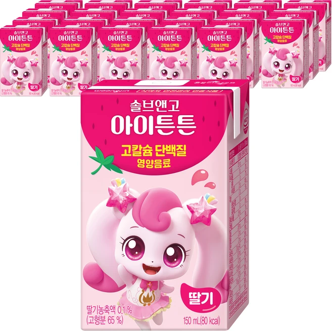 솔브앤고 아이튼튼 딸기, 150ml, 24개 - 쿠팡