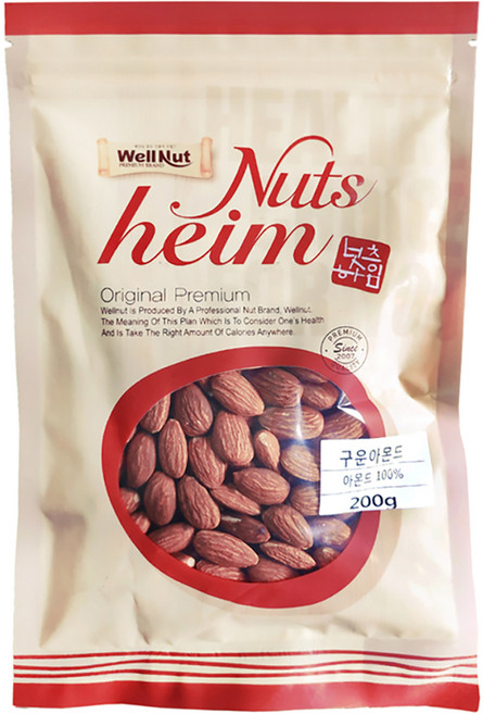 웰넛 자연두레 구운 아몬드, 200g, 1개