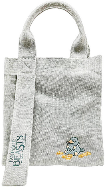 Harry Potter 哈利波特刺繡帆布兩用包附背帶, 玻璃獸 灰色