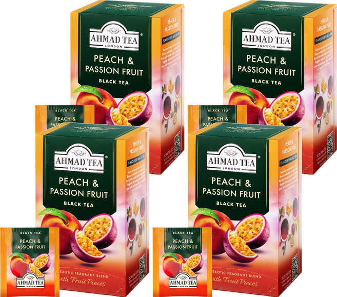 아마드티 복숭아 패션 후르츠 홍차, 2g, 20개입, 4개