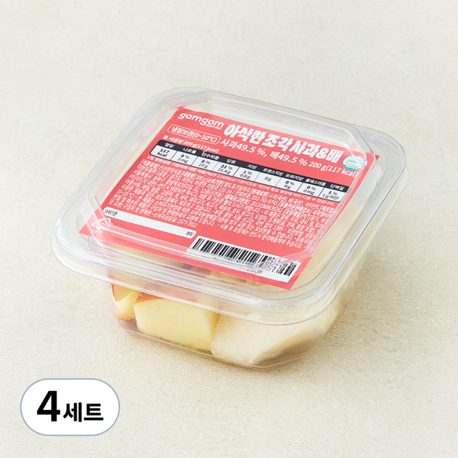곰곰 아삭한 조각사과와 배, 4세트, 200g