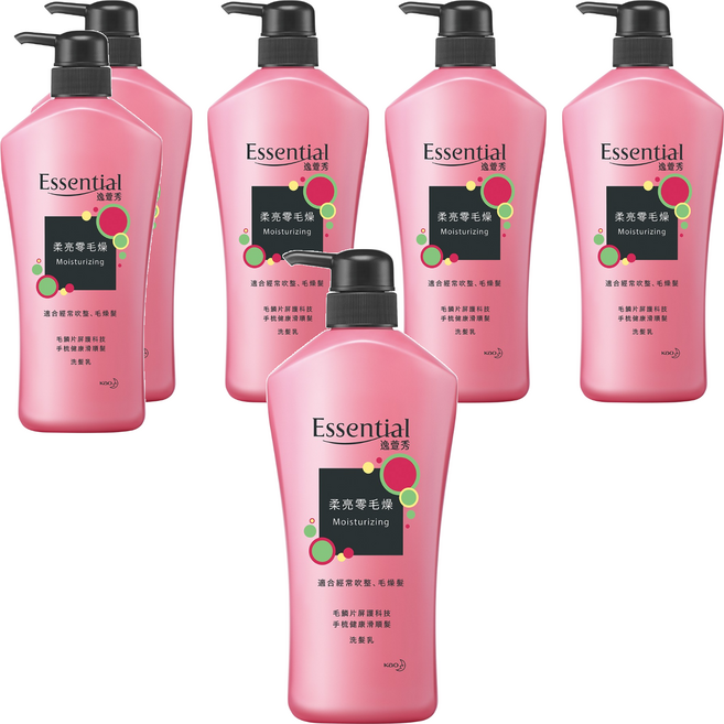 Essential 逸萱秀 瞬效修護系列 柔亮零毛燥洗髮乳, 700ml, 6瓶