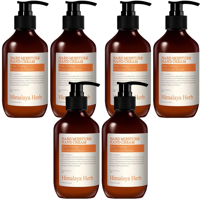 부케가르니 나드 모이스처 핸드크림 탠저린유칼립투스, 280ml, 6개