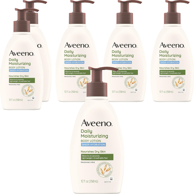 Aveeno 燕麥水感保濕乳, 350ml, 6瓶