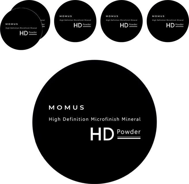 MOMUS HD 微晶礦質蜜粉 7g 輕盈細緻 完整服貼 控油+定妝 柔霧美肌 敏感肌適用, 透明無色, 6個