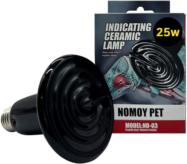 노모이펫 인디케이터라이트 세라믹 히팅 램프 25W ND-03, 블랙, 1개