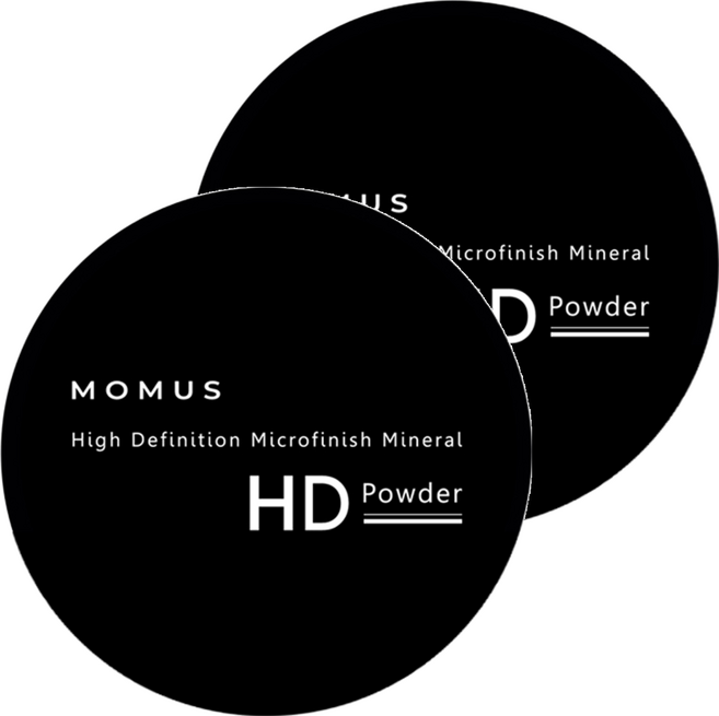 MOMUS HD 微晶礦質蜜粉 7g 輕盈細緻 完整服貼 控油+定妝 柔霧美肌 敏感肌適用, 透明無色, 2個