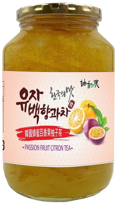 韓國蜂蜜百香果柚子茶, 1kg, 1入, 1罐