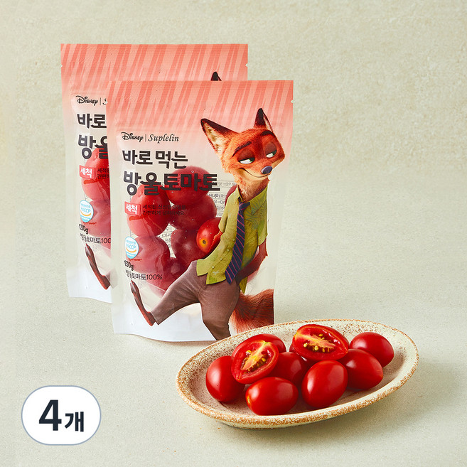 수플린 디즈니 바로 먹는 방울토마토, 4개, 130g