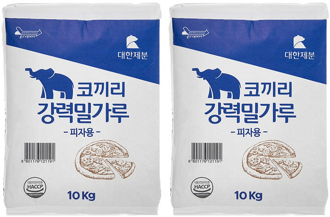 대한제분 곰표 피자용 밀가루, 10kg, 2개