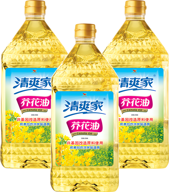 統一 清爽家 芥花油, 2L, 3桶
