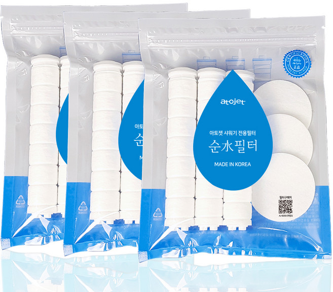 아토젯 순수필터 바디필터 3p + 헤드필터 3p, 3개