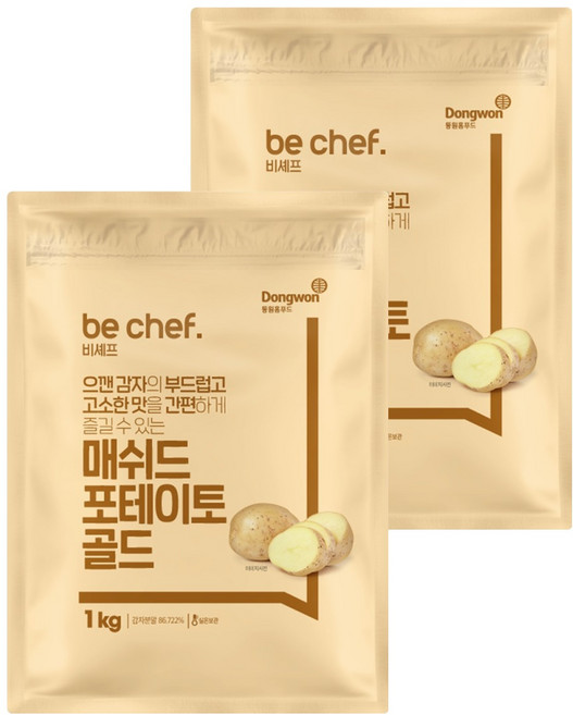 비셰프 동원홈푸드 매쉬드 포테이토 골드, 2개, 1kg