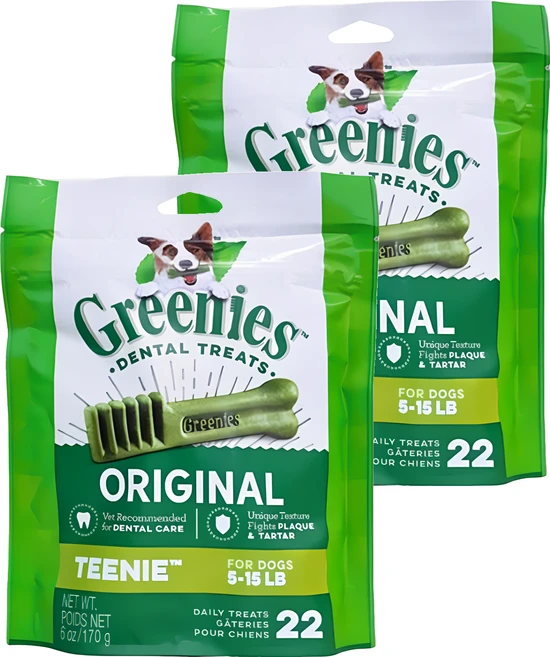 그리니즈 강아지 덴탈껌, 티니 오리지널, 170g, 2개 - 쿠팡