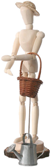 달콤노리 목각인형 + 미니밀짚모자 세트, 1세트