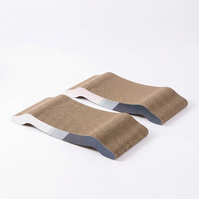 세이코코아 대형 골판지 캣 스크래쳐 W형, 혼합색상, 2개