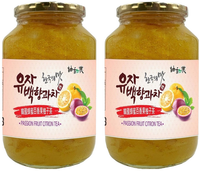 韓國蜂蜜百香果柚子茶, 1kg, 1入, 2罐