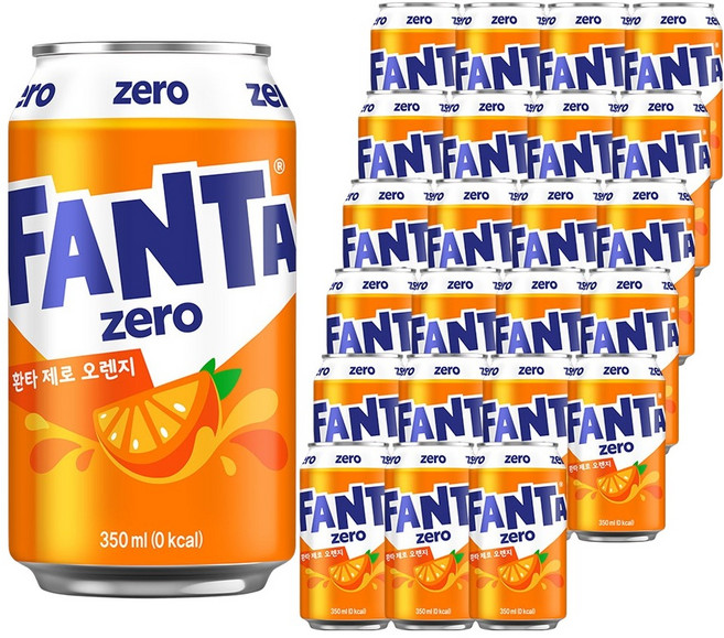환타 제로 오렌지, 350ml, 24개