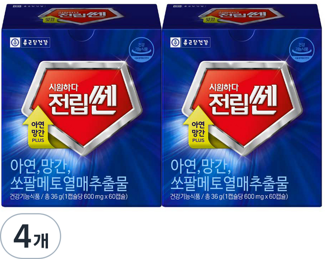 종근당건강 시원하다 전립쎈, 60정, 4개