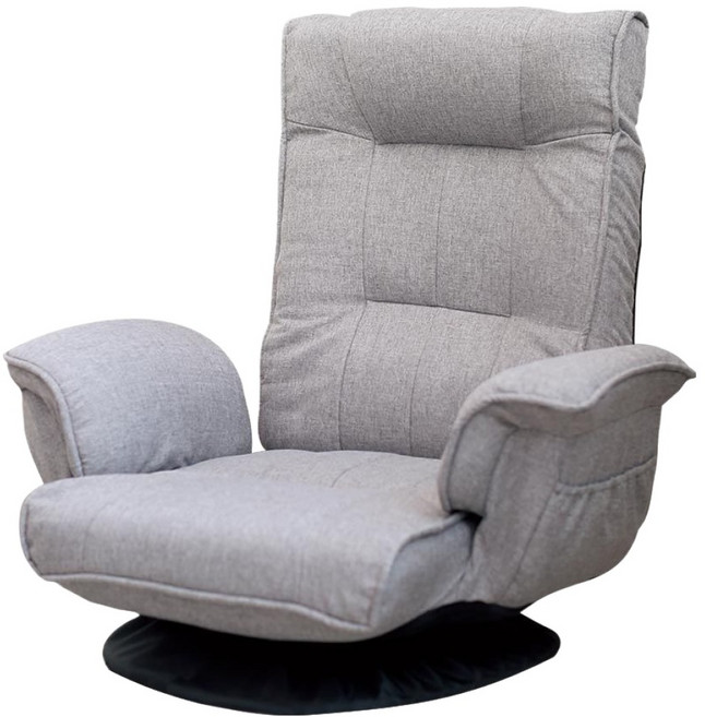 Cotton Field 棉花田傢飾 多段式360度旋轉折疊和室椅, 煙灰色, 1個