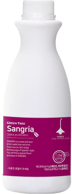 GreenTree 샹그리아 베이스, 1개, 1.2kg