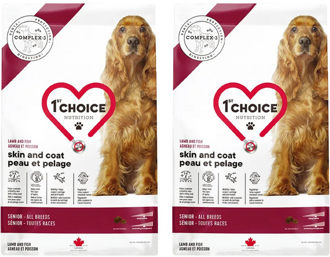 1st Choice 瑪丁第一優鮮 低過敏全犬種高齡犬 飼料, 2袋