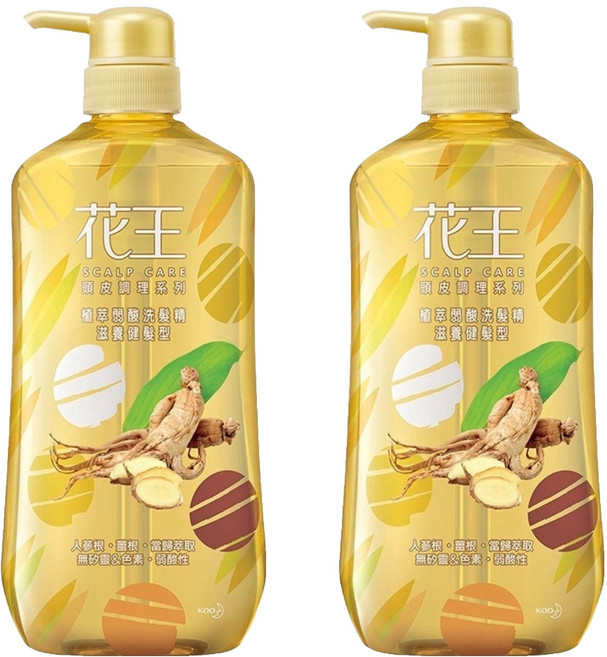 Kao 花王 植萃弱酸洗髮精 滋養健髮型 三大漢方精華 活絡頭皮 溫和綿密泡泡 深層清潔 清新草本香氣 放鬆身心, 750ml, 2瓶