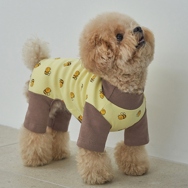 도그아이 강아지 베베 올인원, 옐로우, 1개