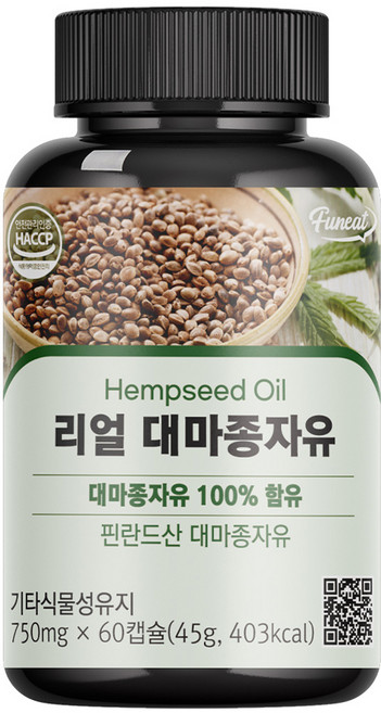 퍼니트 리얼 대마종자유 750mg, 60정, 1개