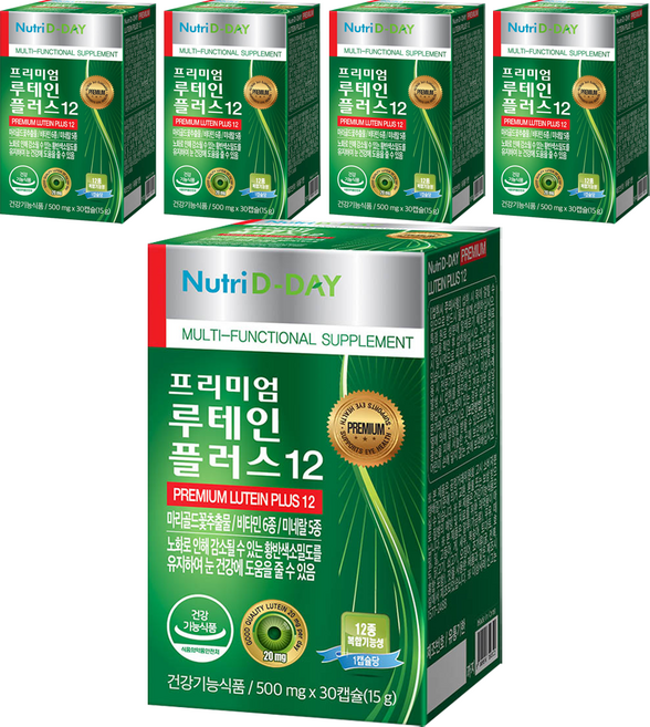 Nutri D-DAY 優質葉黃素膠囊Plus12, 30顆, 5盒