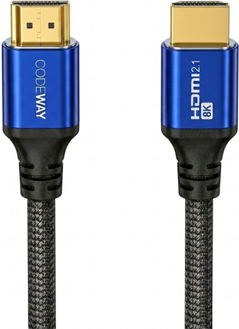 CODEWAY HDMI 2.1版 60Hz UHD 傳輸線, 藍色, 0.5m, 1條