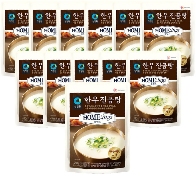청정원 호밍스 한우진곰탕, 450g, 12개
