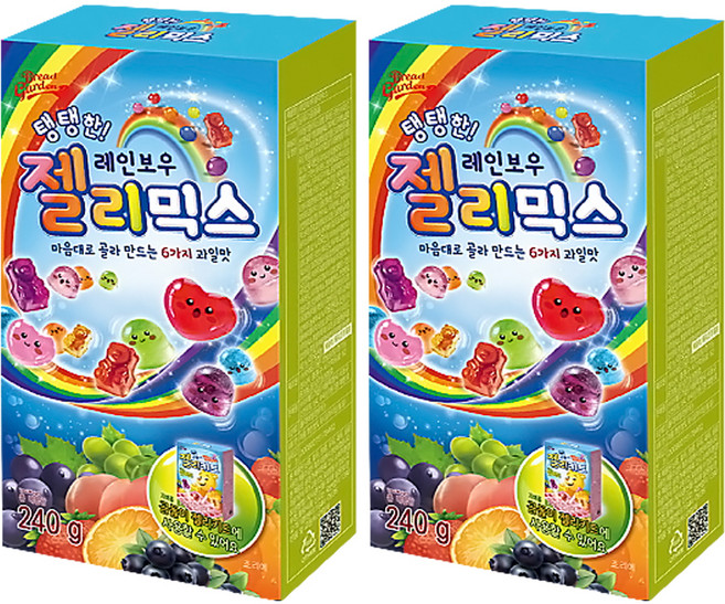 브레드가든 레인보우 젤리믹스세트, 240g, 2개