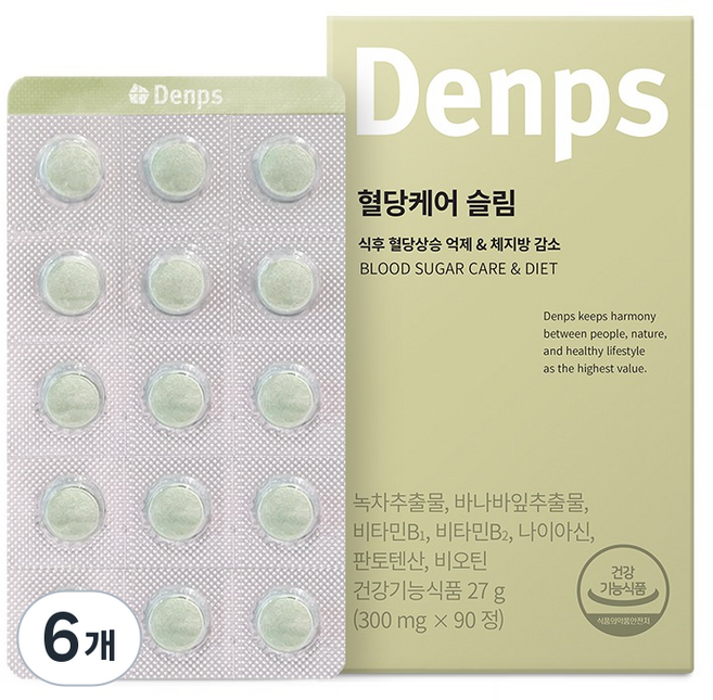 덴프스 혈당케어 슬림 영양제, 27g, 6개