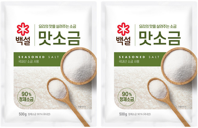 CJ 백설 맛소금, 500g, 2개